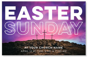 Three Crosses Outline Medium InviteCards