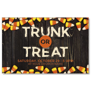 Trunk Or Treat Candy Corn Medium InviteCards