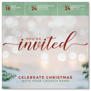 You're Invited Snow 3.75" x 3.75" Square InviteCards