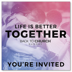 BTCS Life Is Better Together Invite 2.5" x 2.5" Small Square