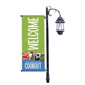 Neighborhood Cookout Activities Light Pole Banners