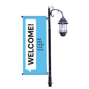 Chat Bubble Light Pole Banners