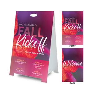 Fall Kickoff Leaf Coroplast A-Frame