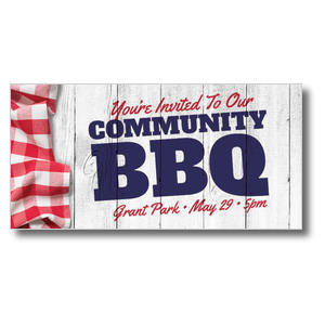 Community BBQ 11" x 5.5" Oversized Postcards