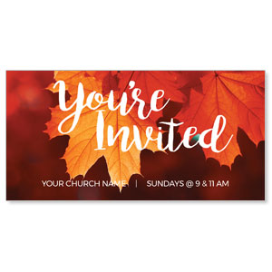 Fall Orange Leaves 11" x 5.5" Oversized Postcards