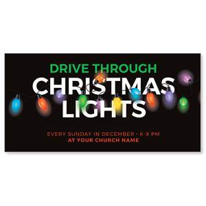 Drive Through Christmas Lights 11" x 5.5" Oversized Postcards