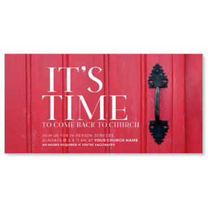 It's Time Door 11" x 5.5" Oversized Postcards