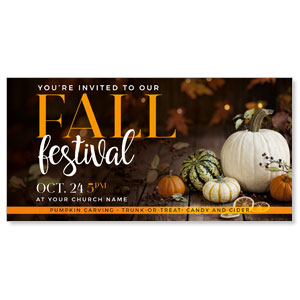 Fall Festival Pumpkins 11" x 5.5" Oversized Postcards
