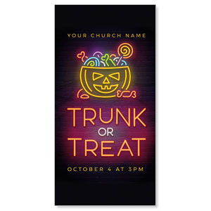 Trunk or Treat Neon 11" x 5.5" Oversized Postcards