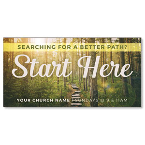 Start Here Path 11" x 5.5" Oversized Postcards