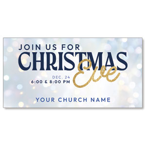 Christmas Eve Lights Bokeh 11" x 5.5" Oversized Postcards