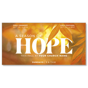 Season of Hope Leaves 11" x 5.5" Oversized Postcards