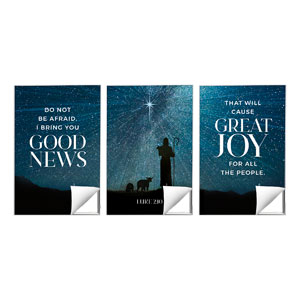Great Joy Sky Triptych 24 x 36 Quick Change Art