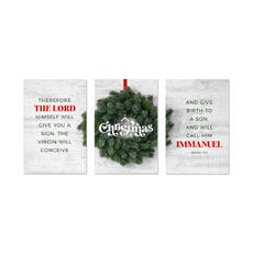 Christmas At Wreath Triptych 