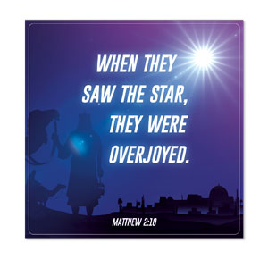 Galactic Explorers Matthew 2:10 34.5" x 34.5" Rigid Wall Art