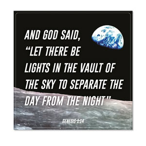 Galactic Explorers Genesis 1:14 34.5" x 34.5" Rigid Wall Art