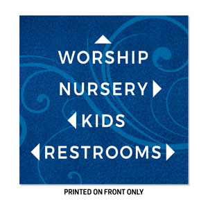 Flourish Directional 23" x 23" Rigid Sign