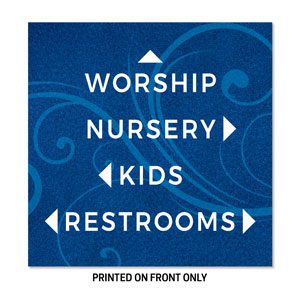 Flourish Directional 34.5" x 34.5" Rigid Sign