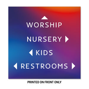 Glow Directional 23" x 23" Rigid Sign