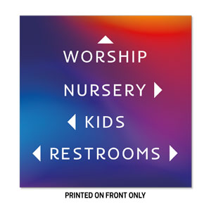 Glow Directional 34.5" x 34.5" Rigid Sign