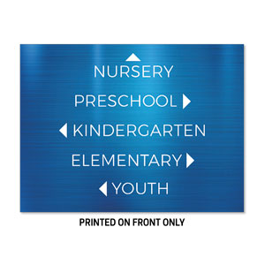 General Blue School Directional 23" x 17.25" Rigid Sign