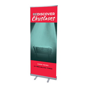 ReDiscover Christmas Advent Manger 2'7" x 6'7"  Vinyl Banner
