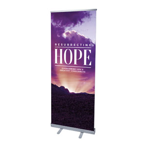 Resurrecting Hope 2'7" x 6'7"  Vinyl Banner