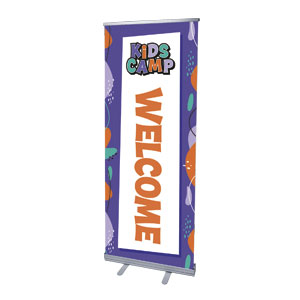 Kids Camp Purple 2'7" x 6'7"  Vinyl Banner