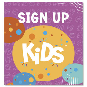 Confetti Kids Sign Up StickUp