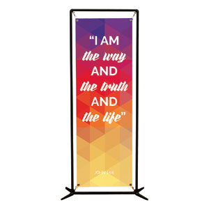 Geometric Bold John 14:6 2' x 6' Banner