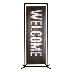 Dark Wood 2' x 6' Banner