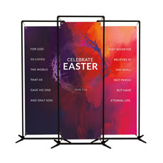 Vibrant Paint Easter Triptych 