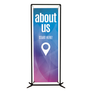 Bright Gradient About Us 2' x 6' Banner