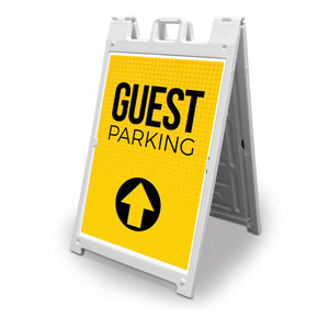 Yellow Dots Guest Parking 2' x 3' Street Sign Banners