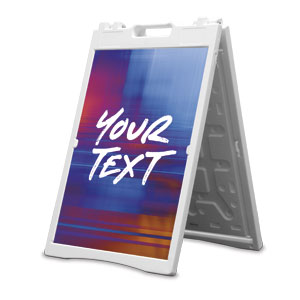 Colorful Blur Your Text 2' x 3' Street Sign Banners