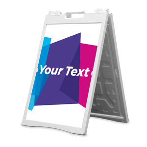 Vibrant Shapes Your Text 2' x 3' Street Sign Banners