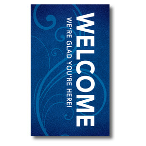 Flourish Welcome 3 x 5 Vinyl Banner