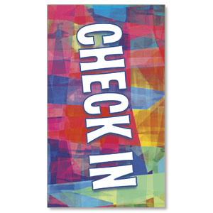 Kids Collage Check In 3 x 5 Vinyl Banner
