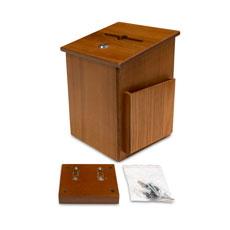 Wood Offering Box - Oak Brown 