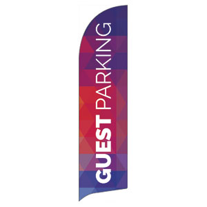 Geometric Bold Guest Parking Flag Banner