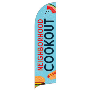 Neighborhood Cookout Flag Banner