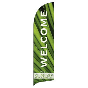 Palm Sunday Leaves Flag Banner