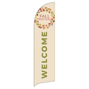 Fall Festival Foliage Flag Banner