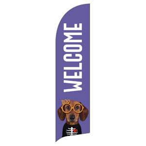 New Church Fall Dog Flag Banner