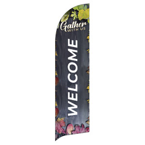Gather with Us Flag Banner