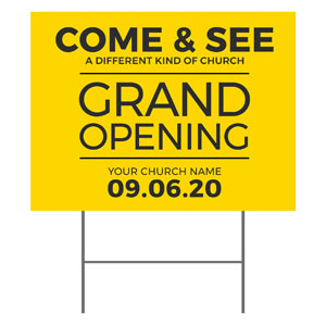 Yellow Grand Opening 18"x24" YardSigns