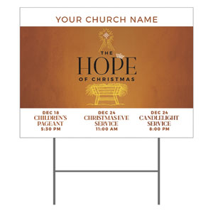 Hope of Christmas Manger 18"x24" YardSigns