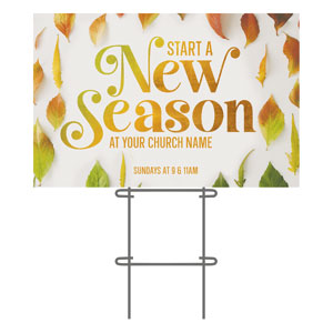 Start A New Season Leaves 36"x23.5" Large YardSigns