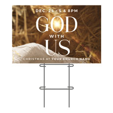 God With Us Manger Gold 