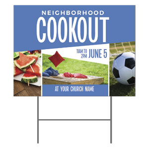 Neighborhood Cookout Activities 18"x24" YardSigns